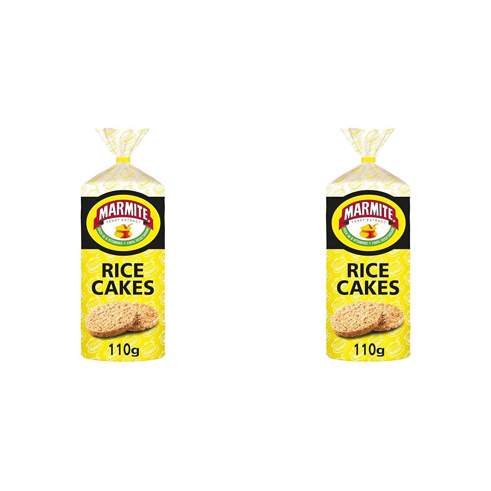 Marmite Rice Cakes 6 x 110g, Low Fat Low Calorie Snacks, Vegetarian (Pack of 2)