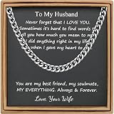 JoycuFF to My Husband Necklace Birthday Anniversary Cuban Chain from Wife Stainless Steel Unique 6MM