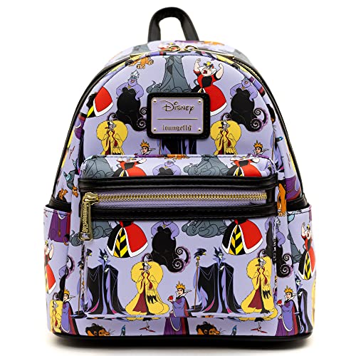 Loungefly Mini Backpack, Disney Villains, Maleficent Ursula Evil Queen Scar Hades