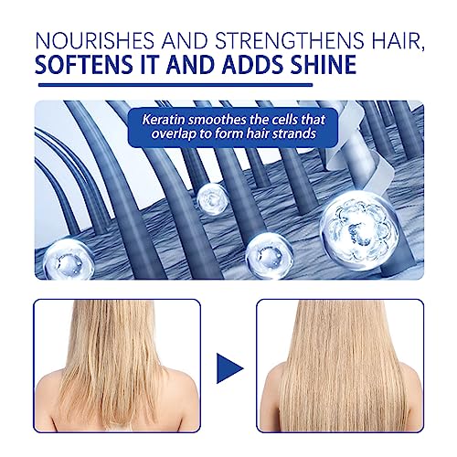 Protein Hair Straightening Cream,(100ml) 3-Steps Silk & Gloss Hair Straightening Cream, 2023 New Protein Correcting Hair Straightening Cream for All Hair Types (Pack of 2) - Thumbnail 7