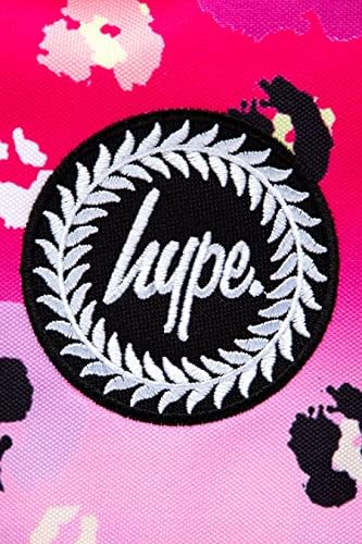 hype Unisex Kid's Black & Pink Gradient Leopard Backpack, Pink, One Size