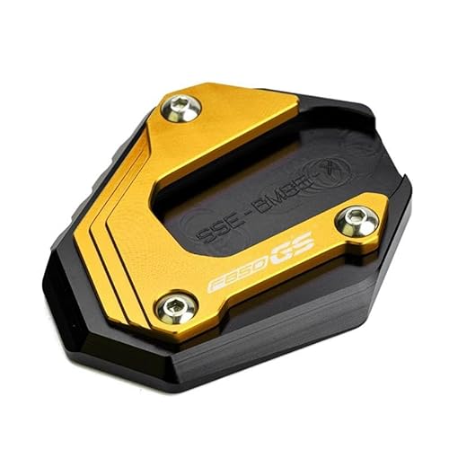 に適合するF850GS F750GS アドベンチャー GSA用 バイクアクセサリー キックスタンド サイドスタンド延長パッドプレート(Gold 2)