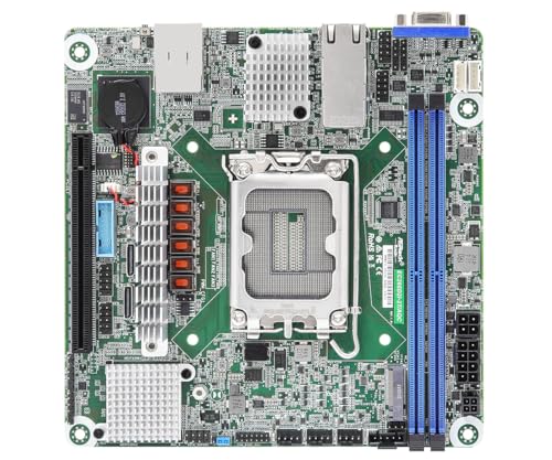 ASRock ラックサーバーマザーボード EC266D2I-2T/AQC Mini-ITX 2X 10GLan シングルソケット V1 (LGA 1700) Intel Xeon E-2400シリーズ