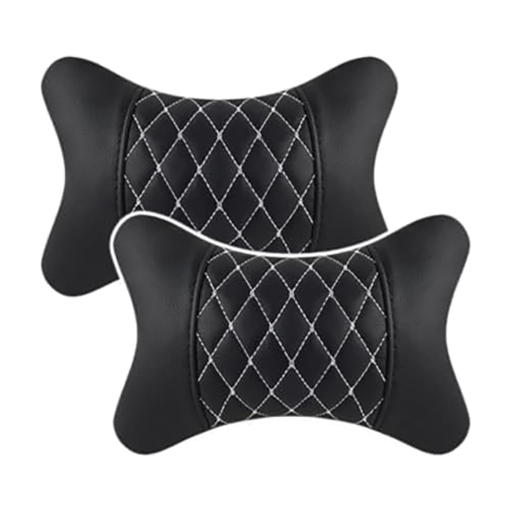 SEGSFGHD Car Headrest Pillow, for Nissan Navara D22 Navara D40 Navara D40 S Navara Np300 Navara Np300 S Car Seat Neck Pillow Leather Car Gadget Seat Headrest Neck Pillow Comfortable Breathable