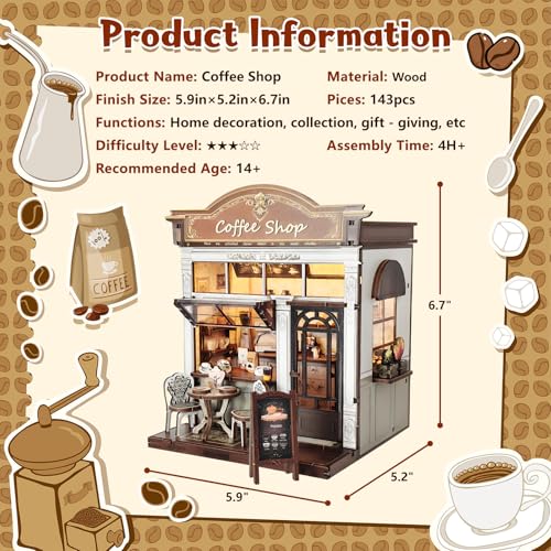 ANTREATU Retro Coffee Shop Book Nook Kit thumbnail 3