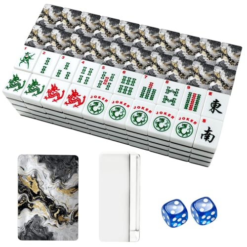 Juego de Mahjong Americano con 166 Fichas Acrílicas miniatura 1