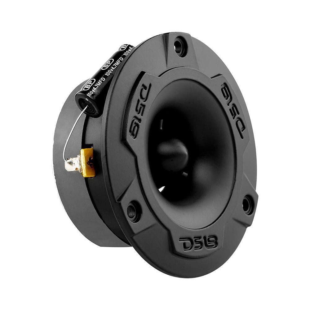 DS 18 Set PRO-TWX1/BK 2 tweeters Super Bala Negros de 9,60 cm, 96 mm de diámetro, 120 vatios rms y 240 vatios máx. 4 ohmios con sensibilidad de 103 db y 4 cm de Profundidad, por par