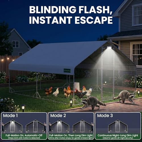 Image of Metal Chicken Coop with Hardware Cloth, Walk-in Poultry Cage for Hen Duck