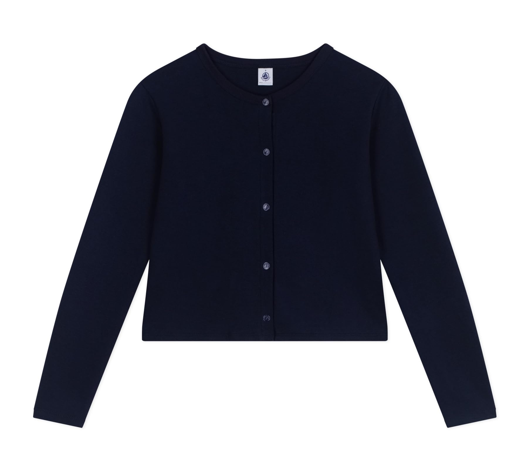 Petit Bateau Women's Plain Cotton Cardigan, Tuxedo, S