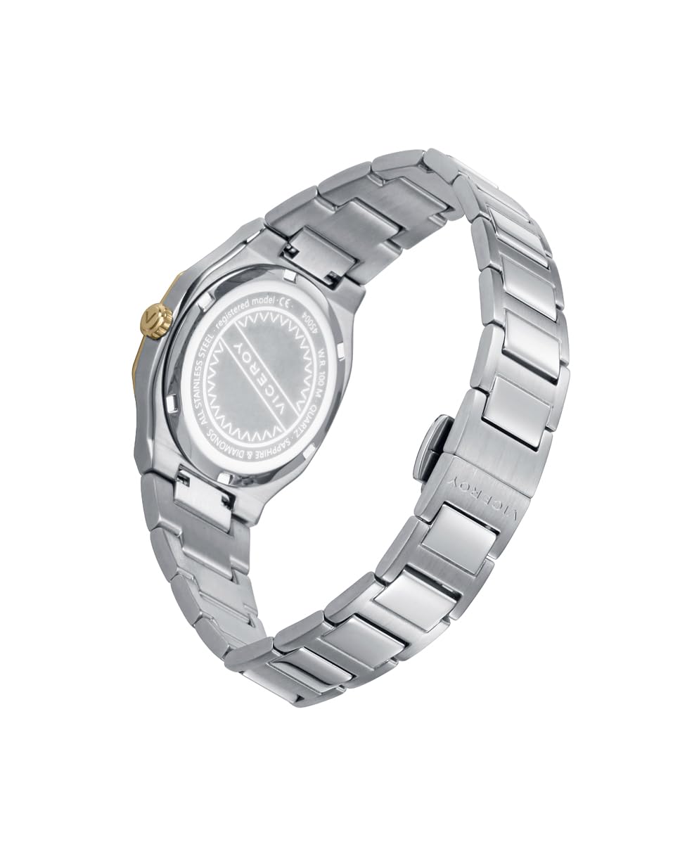 Viceroy Reloj Mujer Analógico - Colección Laura Escanes - 33 mm - Acabado Dorado - Cristal de Zafiro - Sumergible 10 ATM - Movimiento de Cuarzo – 45004-83