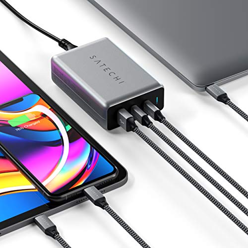 Image of Satechi 100W USB C PD Compact GaN Charging Station - Compatible with MacBook Air /Pro /Neo, iPad Air /Pro, iPhone 17 to 12 Series, AirPods, Apple Watch, Android, Windows