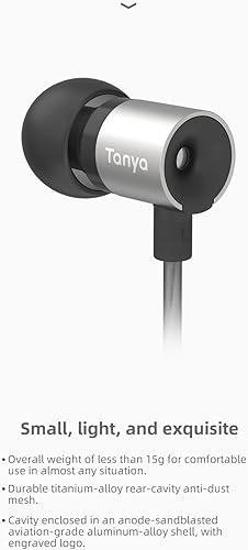 Miniatura 2 de Fanmusic TANCHJIM Tanya - Auriculares dinámicos de 0.276in (0.138in) con enchufe de línea de alta fidelidad (Tanya DSP)