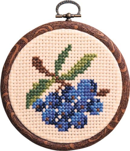 Orimupasu embroidery kit production kit Petit hoop blueberry 7328