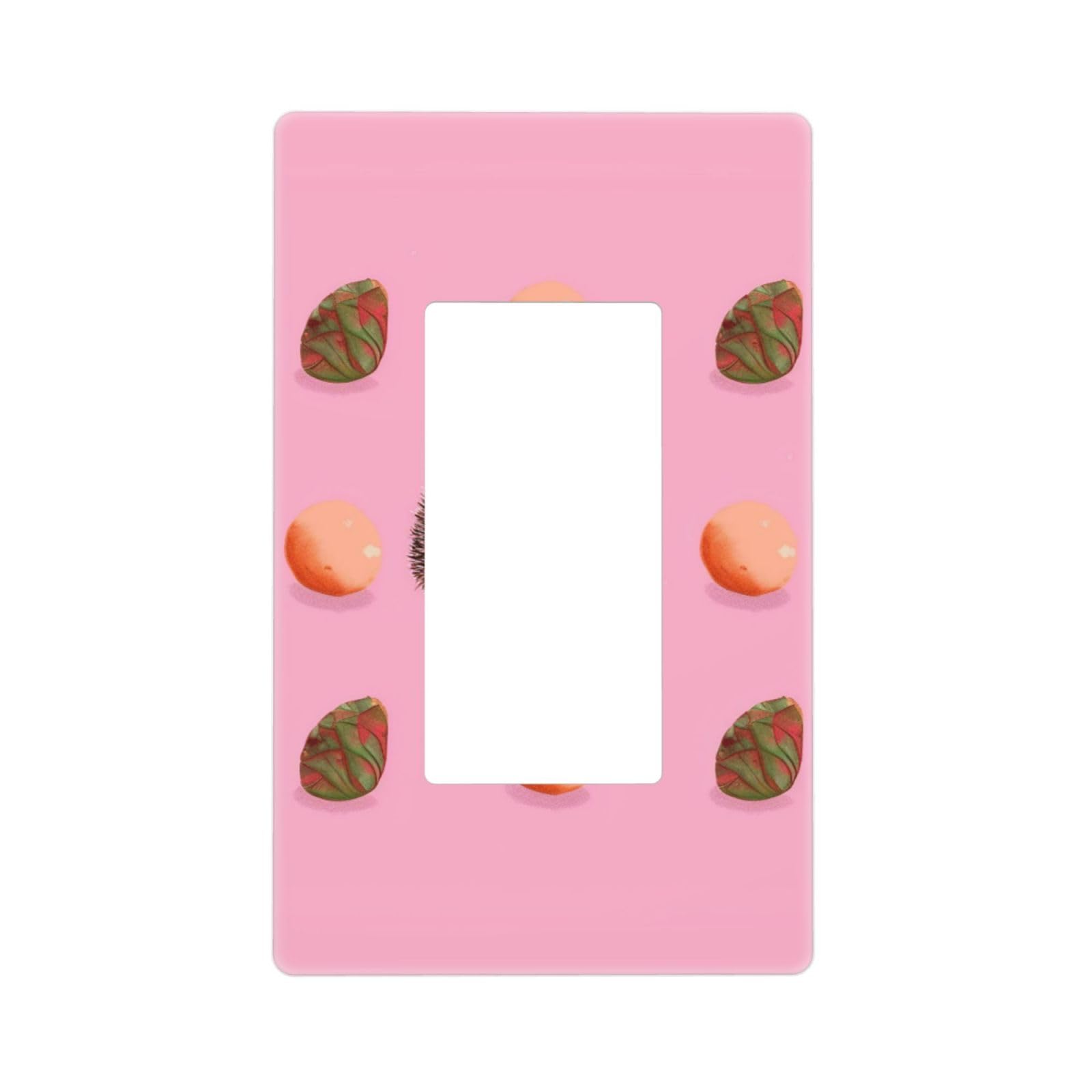 Little Hedgehog Wall Plate Cover 1 Gang Light Switch Cover Decorative Single Duplex Wall Plates Standard Size Decorator Blank Electrical Switch Plate Cover for Electrical Outlets