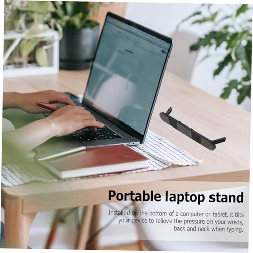 Soporte plegable portátil para laptop de plástico negro miniatura 5