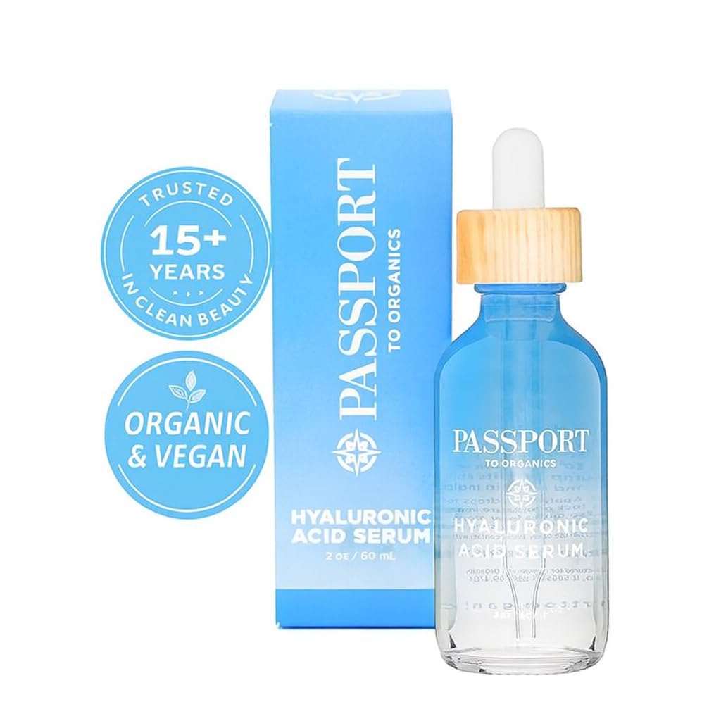 Serum z kwasem hialuronowym – organiczne i wegańskie – 100% czystego roztworu 1% Passport to Organics
