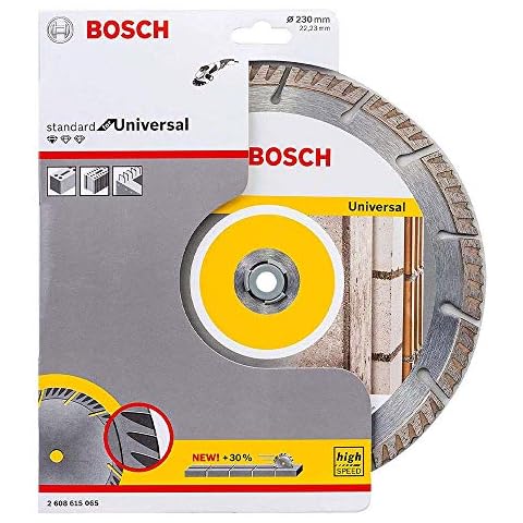 Bosch Professional Diamanttrennscheibe Standard for Universal (Beton und Mauerwerk, 230 x 22,23 mm, Zubehör Winkelschleifer) Cover