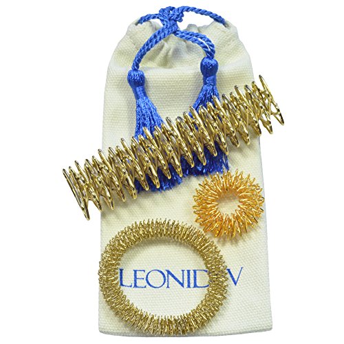 Preisvergleich Produktbild Massageset für Hände, Arme und Finger goldfarbig - Leonidov