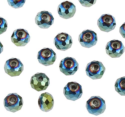 Czech Crystal Glass Beads, CZ Bohemian Faceted Rondelle Glass Beads, 4/6/8/10 mm - Image 2