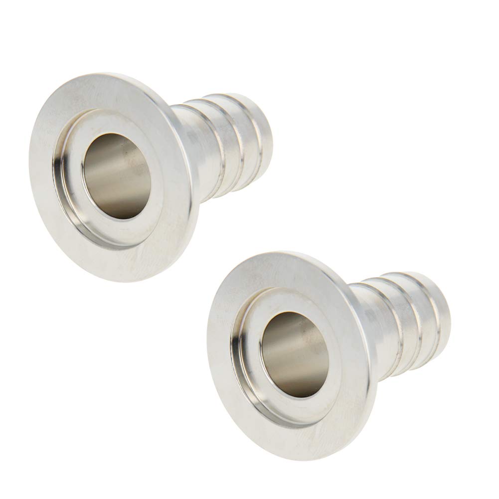 Othmro Clamp Hose Adapter 1.575 Inch Flange to 7/9 Inch Hose Barb Sanitary Fitting 2 Pcs — image 1