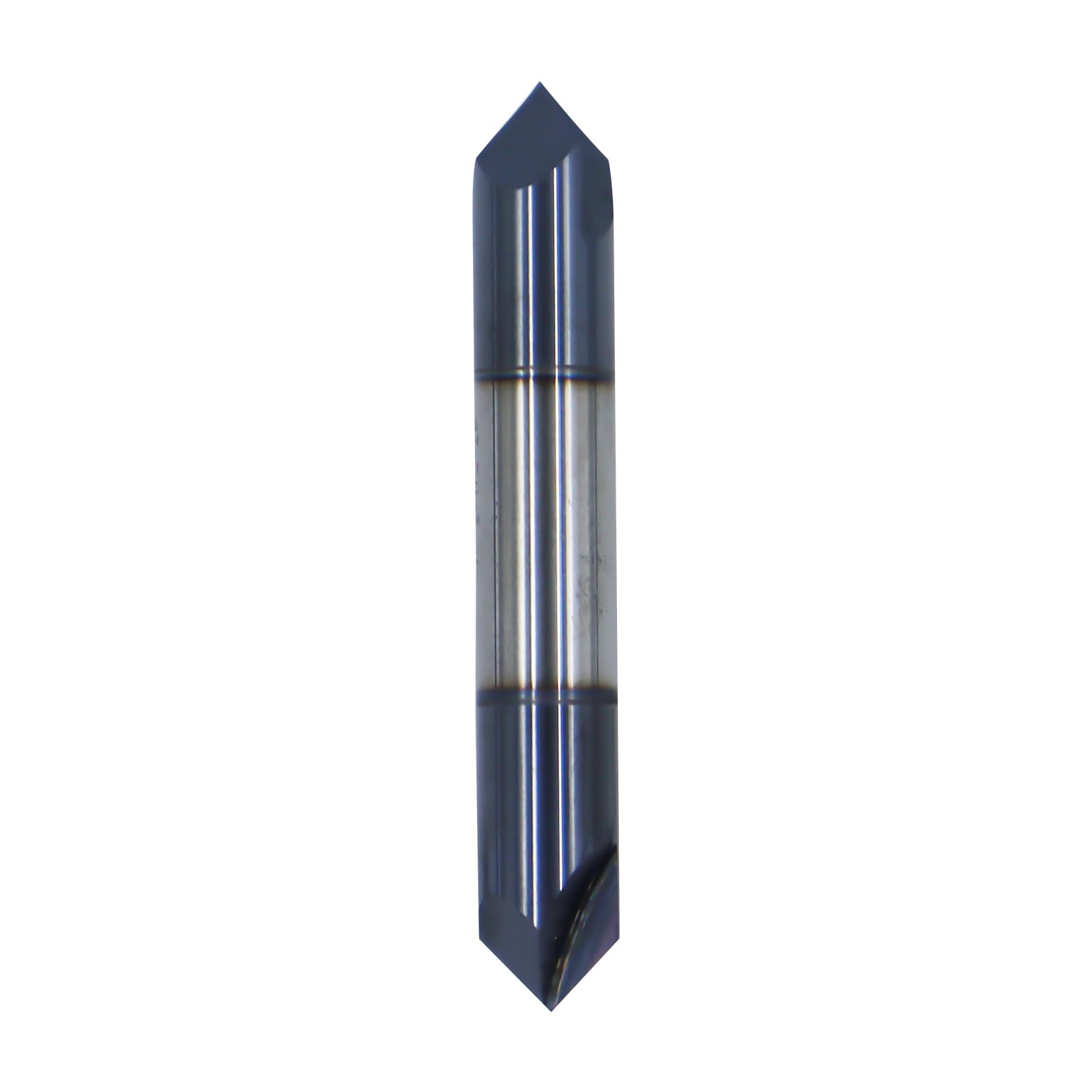 3/8in Solid Carbide End Mill, Chamfer Mill-Double End,2 Flute,90° Chamfer Angle,AlTiN Coated Bits Tool for Medium Hardness Steel, Brass, Iron