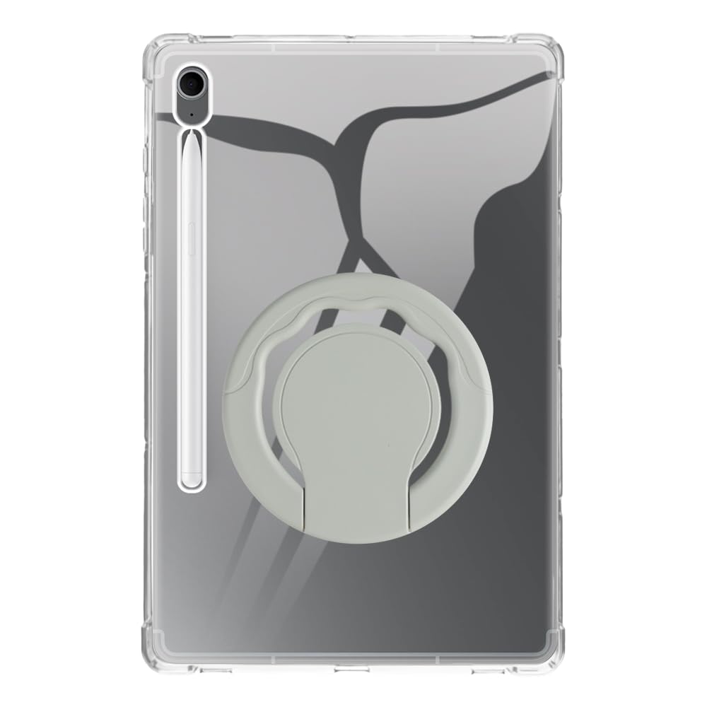 Coque Galaxy Tab S9 11" antichoc transparente avec support rotatif 360 - 8
