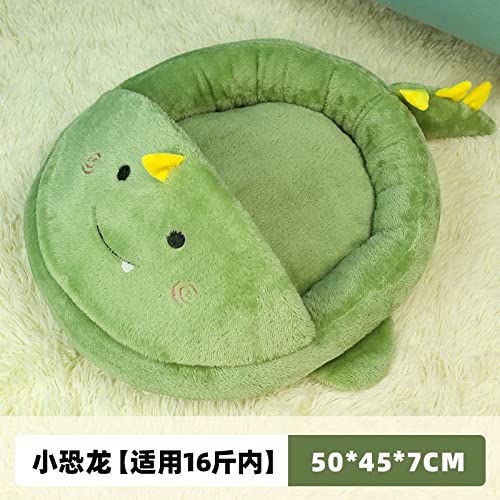 Lit pour chat et chien vert 50x45x7cm | Panier coussin lavable pour animaux - 6
