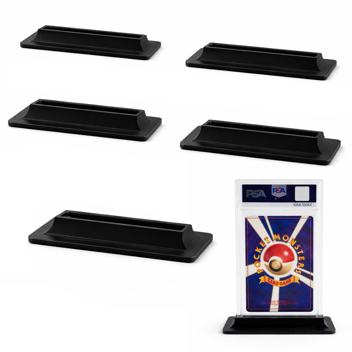 D&D Stand verticale per carta gradata PSA e GRAAD, espositore base per PSA, (5pz Nero)