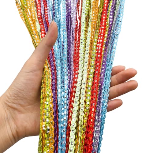 Rideau de Porte, Rideau Anti Mouches pour Porte Extérieur et Intérieur, 100 x 200 cm Panneau Mural Fenêtre Salle de Frange, Fil Paillettes, Décoration Festive(Coloré)