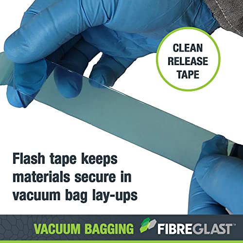 Image of Fibre Glast High-Heat Residue-Free Flash Tape Roll, 1in Wide - Seal Carbon, Fiberglass, Epoxy & Resin Composites - Elite Lab Vacuum Bagging Supplies, Degassing Chambers & Vac Purge Kits