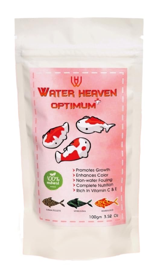 Water Heaven Optimum Highly Nutritious Fish Food for All Life Stages, 0.8 mm Mini Pellets for New Born, Young, Adult and Senior Fish (4) (B0CR454JYN) Amazon Price History, Amazon Price Tracker
