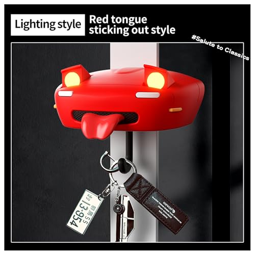 Image of Initial D AE86 & Mazd@ MX5 Miata Retro Car Wall Key Holder - LED Pop-Up Headlight, Auto-Off Light, Car Enthusiast Organizer for Home & Garage (MX5-Red【with Lights】)