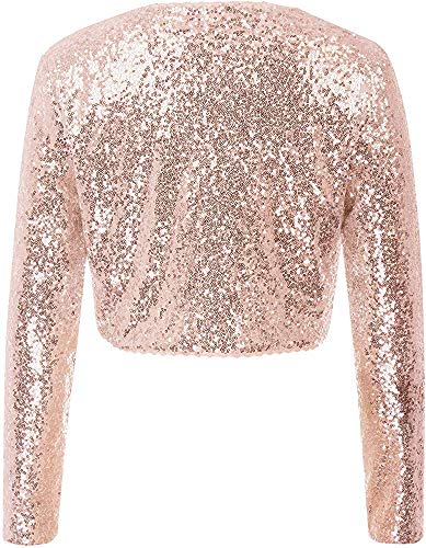 Image of PINK WINGS Girls Sequined Shrugs