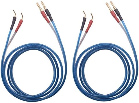 KK ZB-SB 1pair Set(4banana&4pin) HiFi OFC Speaker Wire, Banana Plug to Pin Type Plug, 1.5M(4.92ft)/3M(9.84ft)/5M(16ft)/7M(22.9ft), KK ZB-SB (3M(9.84ft))