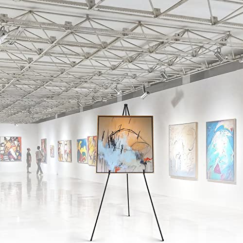 Bijiamei 9-Pack 63" Display Easel Stand With Bag, Portable Easel Stand For Display, Wedding Sign &Poster, Poster Easel, Sign Stand Metal Tripod Easel,Holds 5Lbs #TOP4