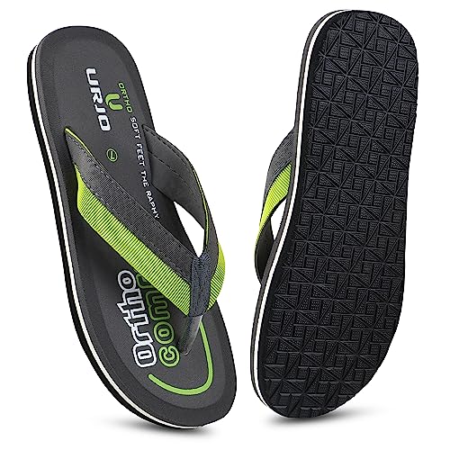 Image of URJO LM 105 Men's Slippers /FlipFlops Lightweight Super Flexible Arch Support Durable Anti Skid & Stylish Dailywear Slippers /FlipFlops for Men