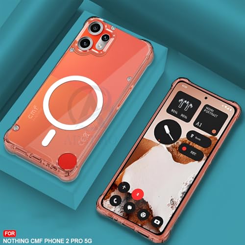 Image of AESTMO Clear Back Cover for CMF Phone 2 Pro 5G | 360 Protection | Transparent Back Cover (PC + TPU, Compatible with MagSafe Accessories, Transparent Bumper)