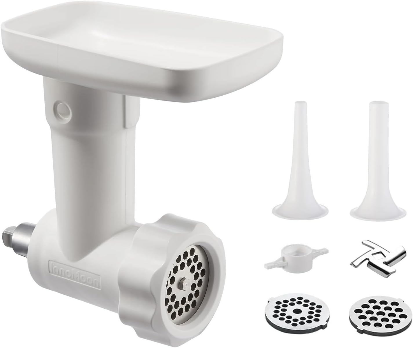 Mixing And Grinding Meat Accessories Compatible For Kitchenaid Chef Machine Accessories Food Grade Material Meat Sausage Tools Kitchen Auxiliary Blender Accessories Food Processing Machine Parts (WHITE)