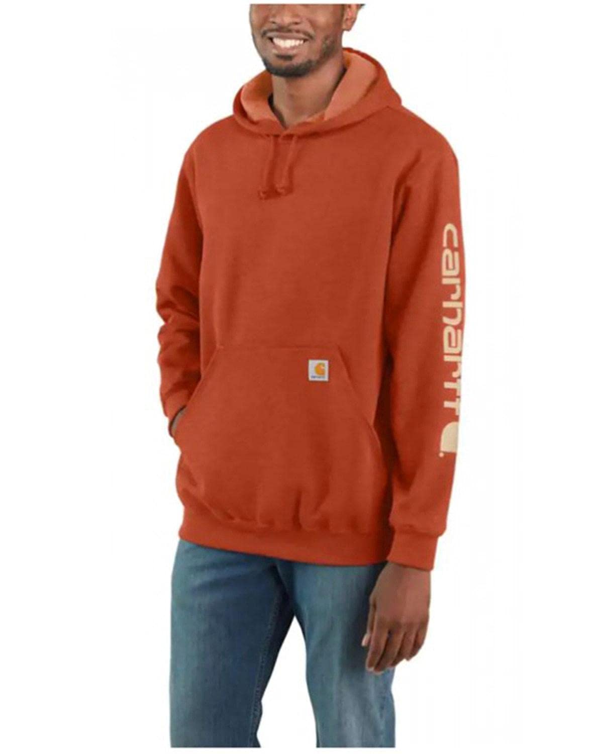 Carhartt Men's Loose Fit Midweight Sweatshirt, Brite Orange, Medium
