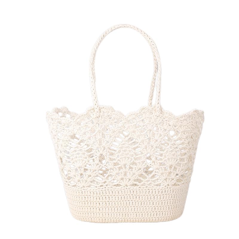Bolso de playa tejido de algodón para mujer miniatura 1