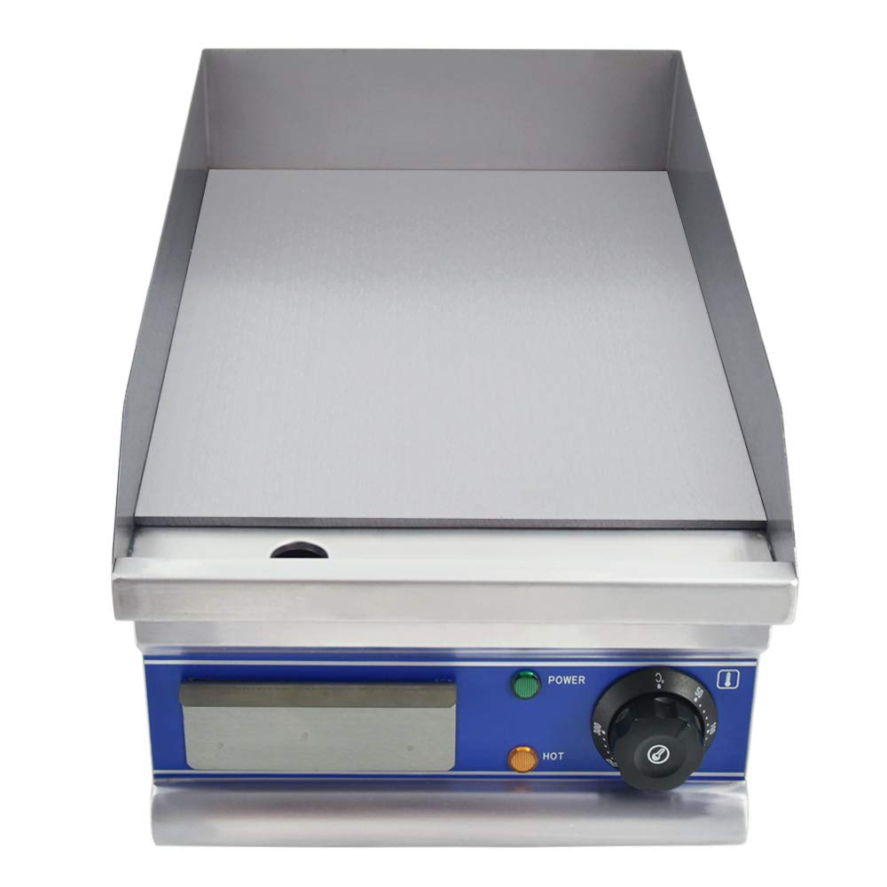 Plancha Électrique TAIMIKO 3000W Inox | Plaque 54x30cm - Thermostat 50-300°C | Professionnelle & Familiale