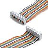 Fielect 2pcs IDC Rainbow Wire Flat Ribbon Cable 30 Pin 30cm Length 2.54mm Pitch