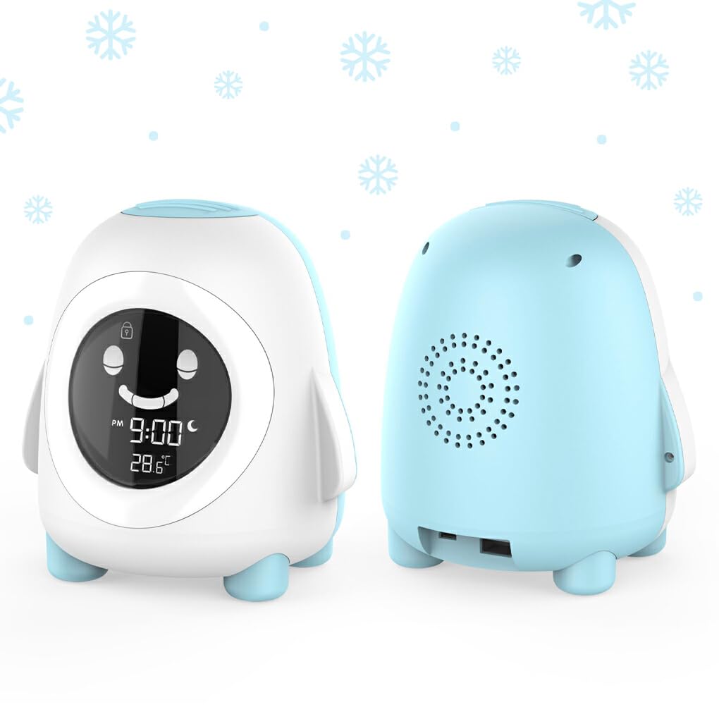 IOIUSKKU Reloj Despertador Digital con Pantalla de Temperatura de Animales de Dibujos Animados para Oficina, guardería, mesita de Noche, Temporizador de Siesta, luz Nocturna