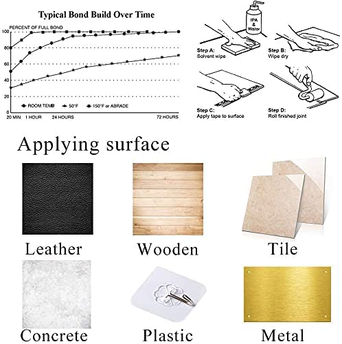 Miniatura 6 de Realth Cinta de montaje de doble cara de 34 pulgadas x 18 pies, cintas de espuma 4950, resistente al agua, para automóvil, hogar, oficina,
