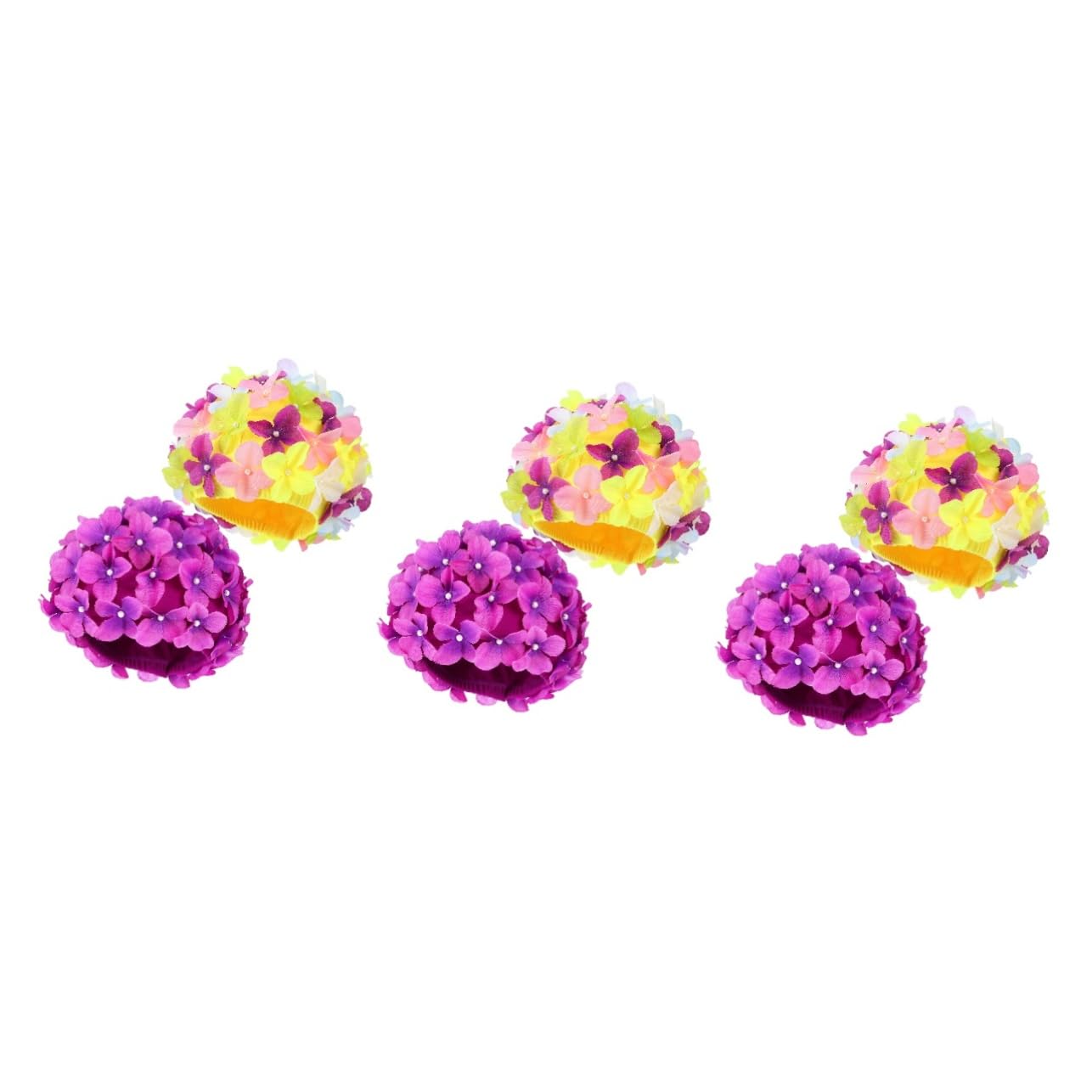 4 Pcs Fleur Bonnet De Bain Pétale Chapeau De Natation Chapeaux De Bain Femmes De Natation Respirant Élastique Bonnets De Bain Cheveux Bonnet De Bain De