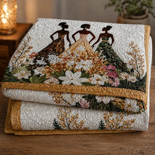 Image of Rosealia Bedsheet Set with 7D Digital Prints, Cotton Feel, Queen Size, 90x100 Inches, 1 Bedsheet and 2 Pillow Covers (Design 3)