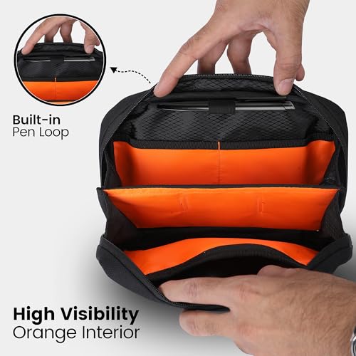 Image of URBAN WOLF Travel Sling - Anti-Theft Travel Crossbody Sling Bag for Men & Women | Water-Resistant Chest Pack, Mobile & Passport Shoulder Bag for Daily & Travel Use - Black