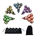 Price comparison product image Smartdealspro 5 x 7-Die Double-Colors Polyhedral Dice Sets with Pouches for D&D DND RPG MTG Dungeon and Dragons Table Board Roll Playing Games D4 D6 D8 D10 D% D12 D20