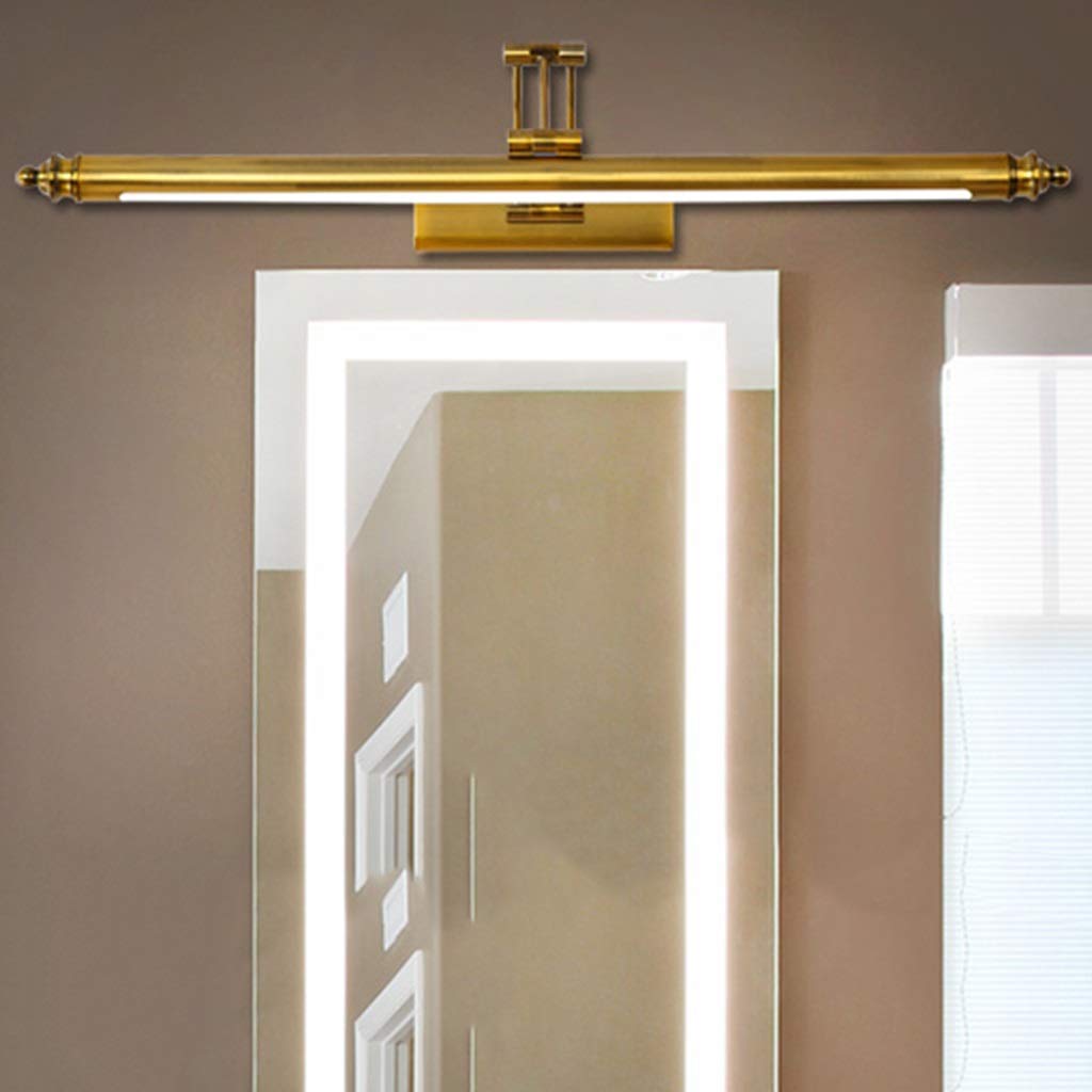 Ludo Kąpieli Lampy Led Luprzednie Światło Prosta Łazienka Korytarz Kinkiet Europejski Lulampa Gabinetowa Lampa Do Makijażu Regulacja Teleskopowa Oświetlenie Ścienne/White Light-80Cm/16W