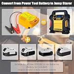 Car Battery Jump Starter Adapter Compatible with DeWalt 20V 60V Battery,Battery Starter Adapter for Up to 3.5L Gas or 3.5L Diesel Engine with 11AWG Jump kit Cable